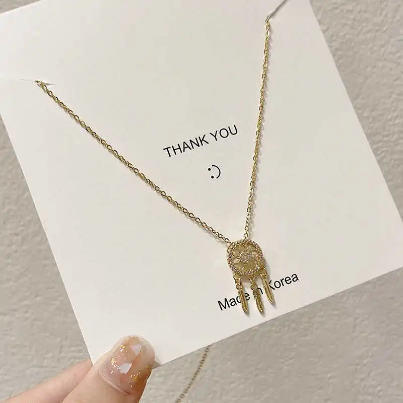 

Jewellery Retro Titanium Steel Women's Design Simple Clavicle Chain Cool Female Necklace Party Necklaces for Women Girls