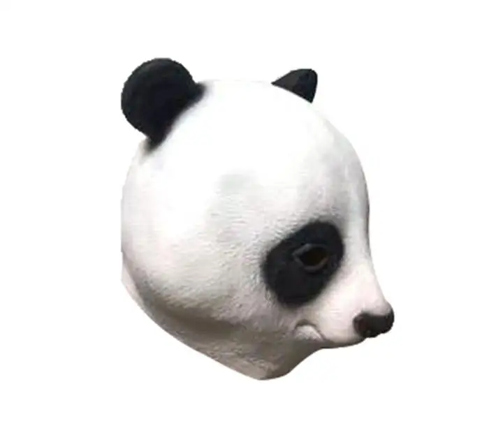 Panda Жуткая лошадь, Лев, осьминог, бегемот, резиновая маска животного, латекс, вечерние, панда, животное, маска для детей, вечерние, на Хэллоуин, маскарад, забавная маска - Цвет: Panda