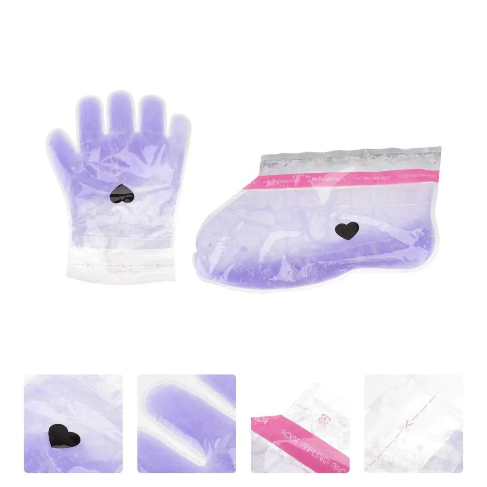 

2 Pairs Hand Wax Feet Wax Cover Lavender Paraffin Therapy Care Cover (Purple)