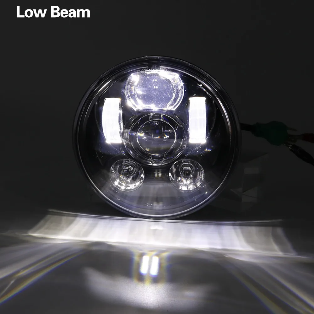 5 3/" светодиодные фары мотоцикла для светодиодных фар DRL angel eye led 5,75" для sportster 883
