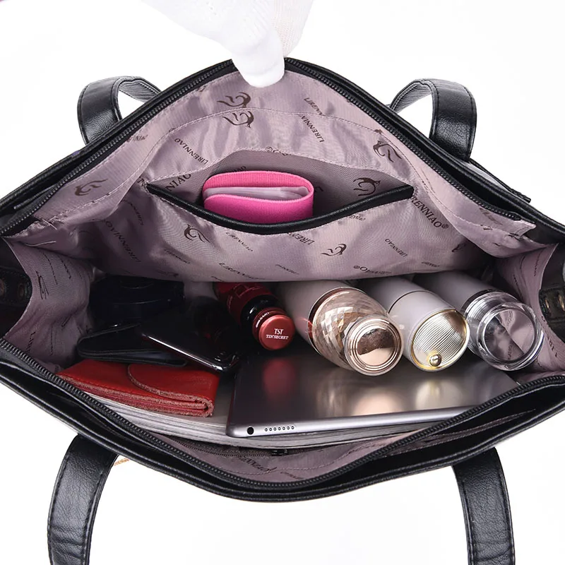 

New Women Leather bags Large Capacity Female Shoulder Messenger Bag Handbag Famous Big Bag Designer Handbags High Quality Sac