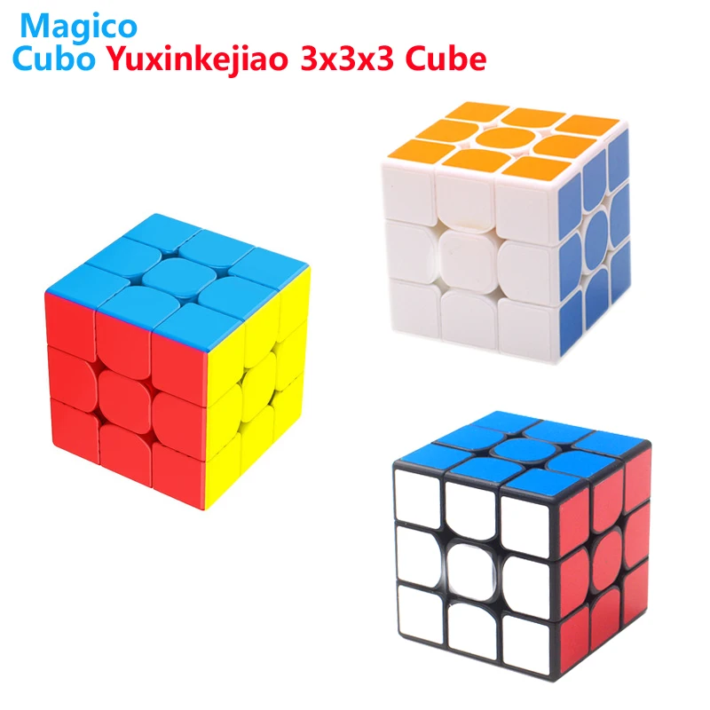 

YuXin Little Magic 3x3x3 Speed Cube Puzzle Light Cubo Magico Stickerless White Black Professional Baby Boy 3x3 Cubes for Kid Toy
