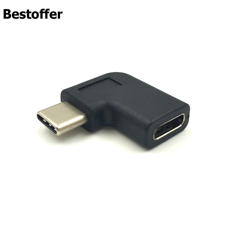 USB TYPE C 3.1 USB-C Male to Female 90 Degree Extension Adapter Converters