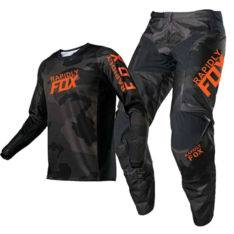 

NEW 2022 RAPIDLY FOX 180/360 enduro motocross gear set mx combo jersey pants motorbike clothing mtb carracing suit Off Road