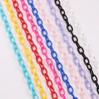 diy jewelry accessories chain necklace bracelet plastic warning chain chain isolated colors