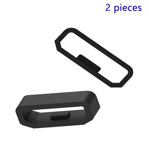 2 pieces ECSEM силиконовая резиновая петля Замена для Garmin vivosmart HR+ часы ремешок хранитель безопасности Пряжка Размер 18 мм Фиксированная роль - Цвет: 2 pieces