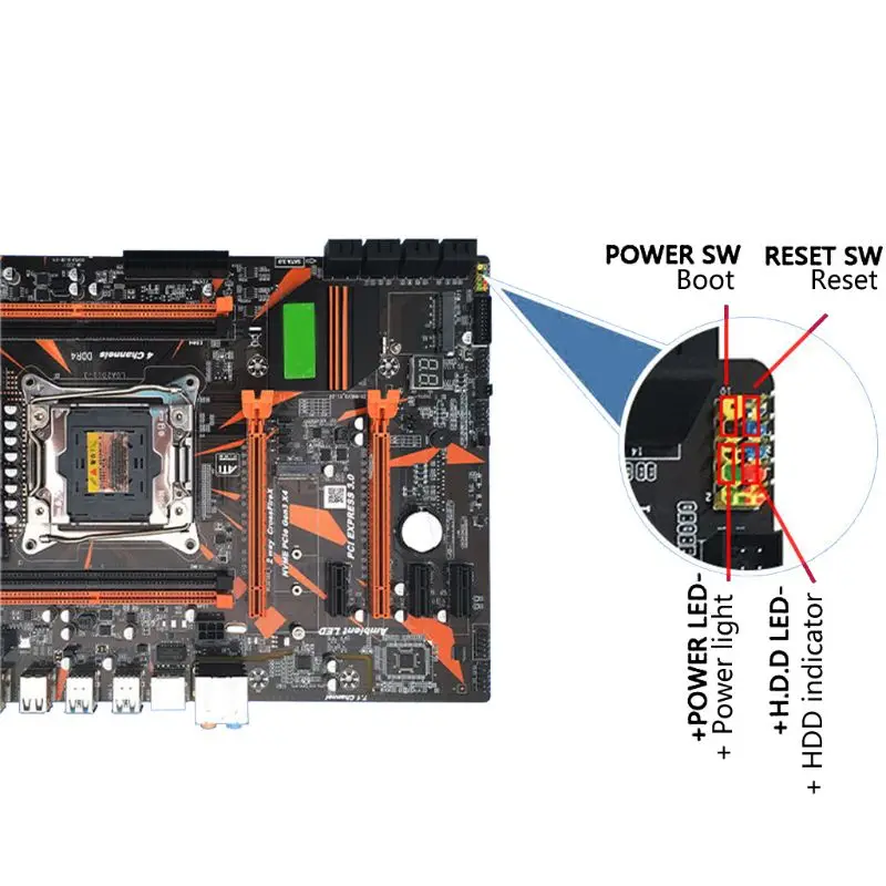 

X99 LGA2011-V3 Professional 4 Channel DDR4 Desktop Computer Motherboard Module Drop shipping