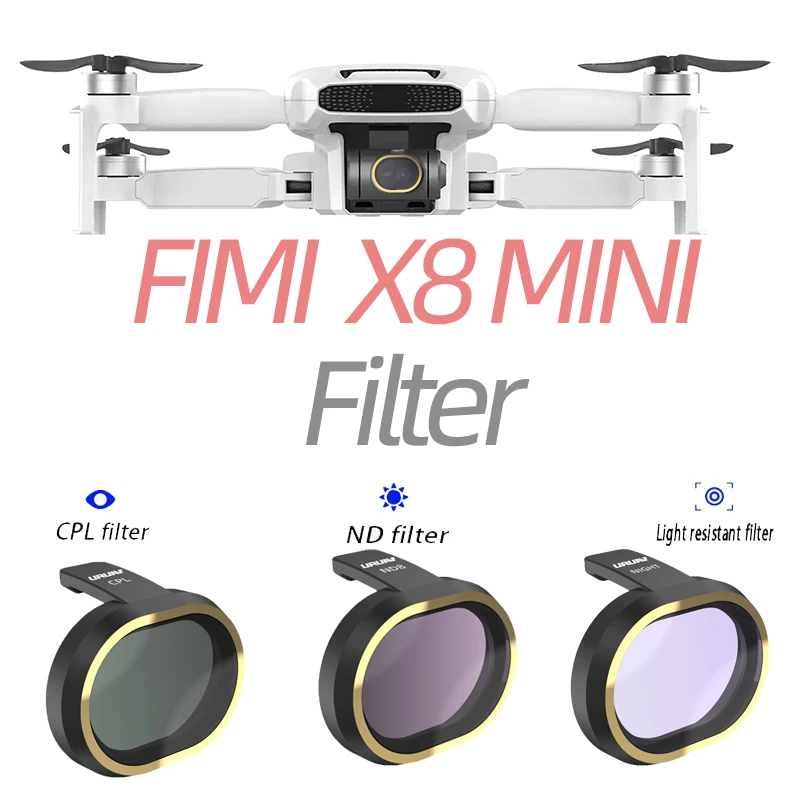 Набор фильтров для ночной камеры FIMI X8 комплект из 8 мини-фильтров UV CPL ND