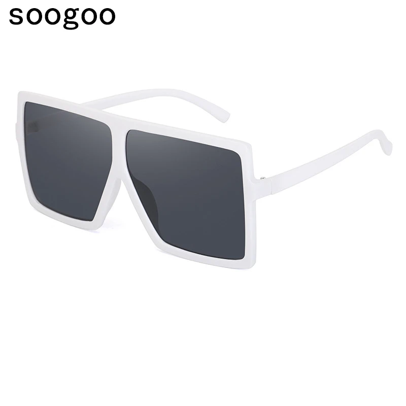 

Retro Square Sunglasses Men Oversized One-Piece Sun Glasses 2021 Trendy Classic Eyeglasses Luxury Brand Designer Eyewear UV400
