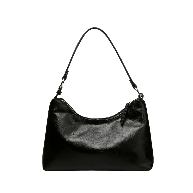 

[EAM] Women New Luxury Quality Soft Oil Wax Leather Personality All-match Crossbody Shoulder Bag Fashion Tide 2021 18A1438