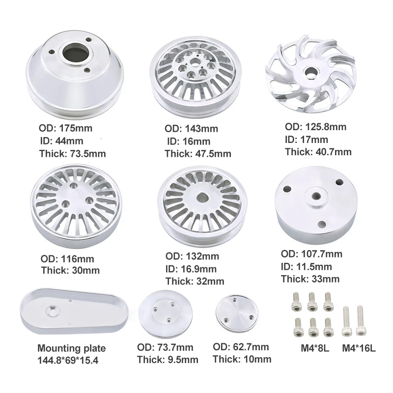 Высококачественный алюминиевый блок SPEEDWOW полный комплект шкивов для CHEVROLET SMALL Block