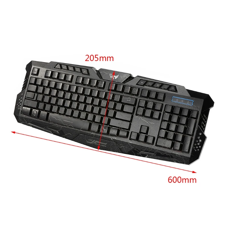 

J60 Colorful Backlit Wired Gaming Mouse Set Three-Color Keyboard USB Computer