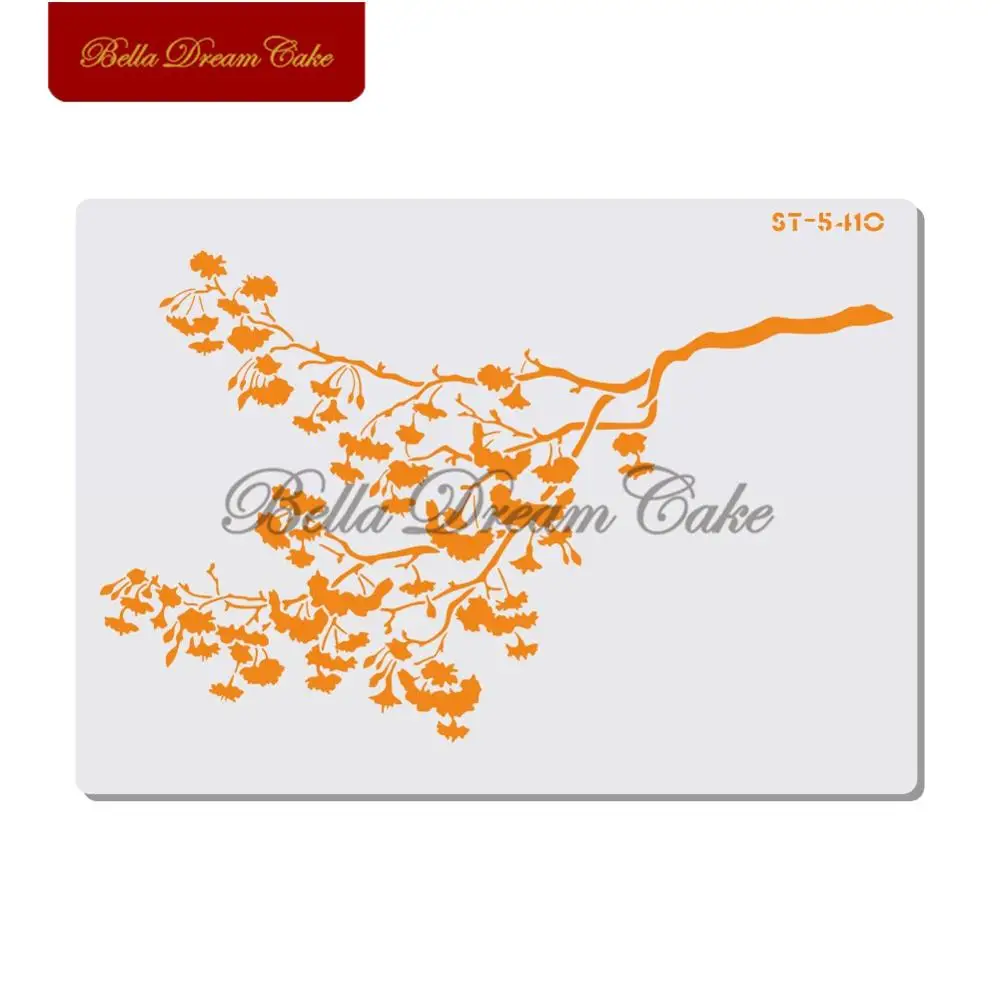 

Ginkgo трафарет для торта в виде ветки дерева для домашнего декора, сделай сам, скрапбукинг, живопись, фотошаблон, инструмент для торта