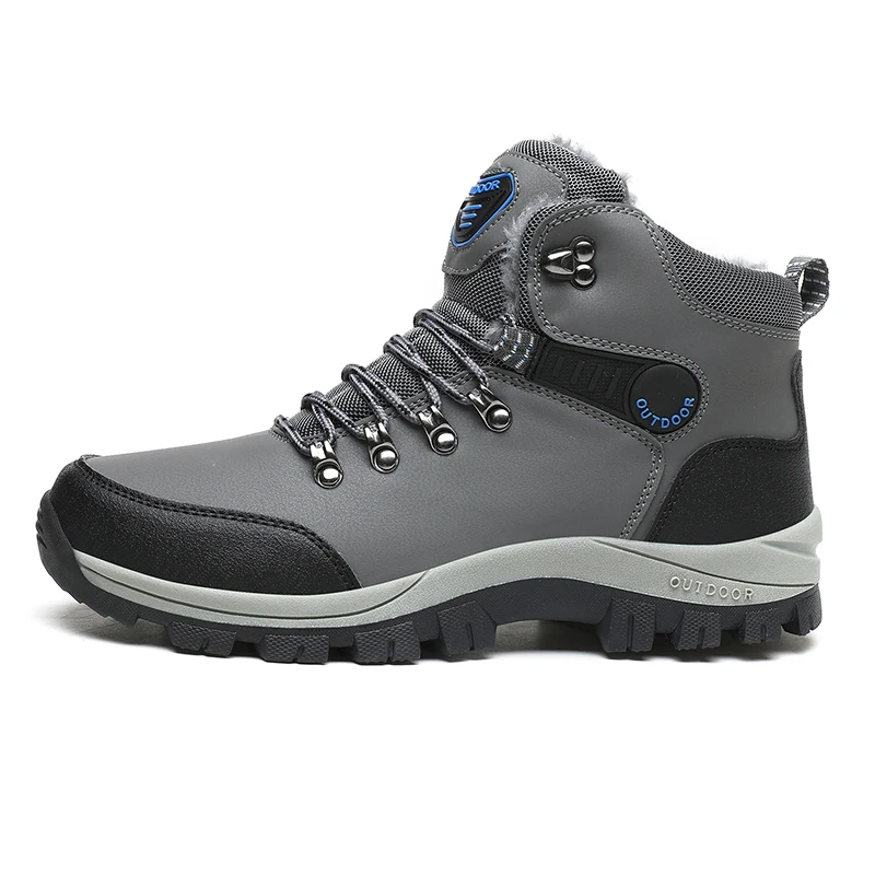 Botas de nieve para hombre, zapatos de senderismo de piel gruesa, botas del  ejército de combate al aire libre, zapatillas de senderismo impermeables,  para invierno, 2020|Botas básicas| - AliExpress