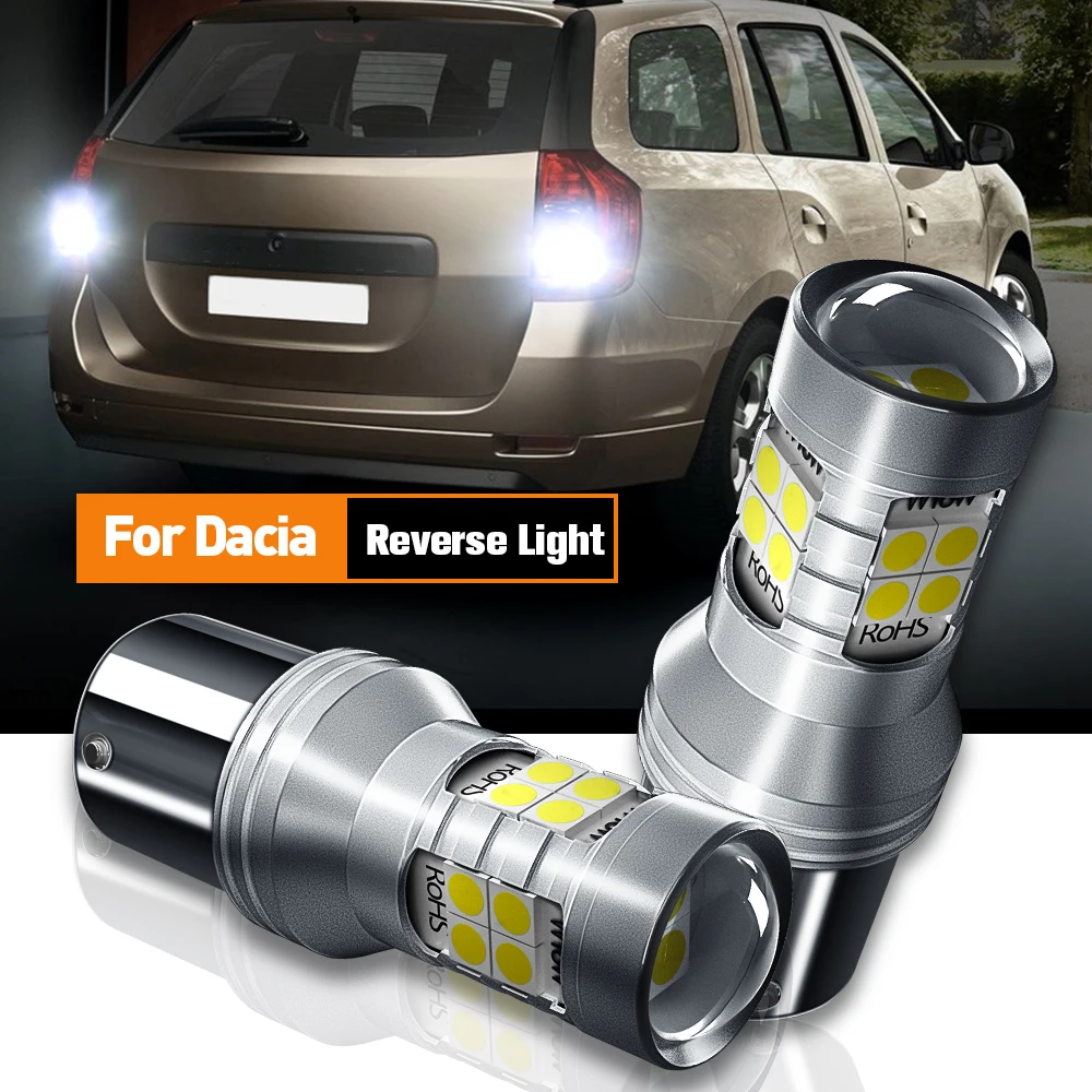 2pcs LED Reverse Light Blub Backup Lamp P21W BA15S 7506 1156 Canbus No Error For Dacia Dokker Duster Lodgy Logan Sandero
