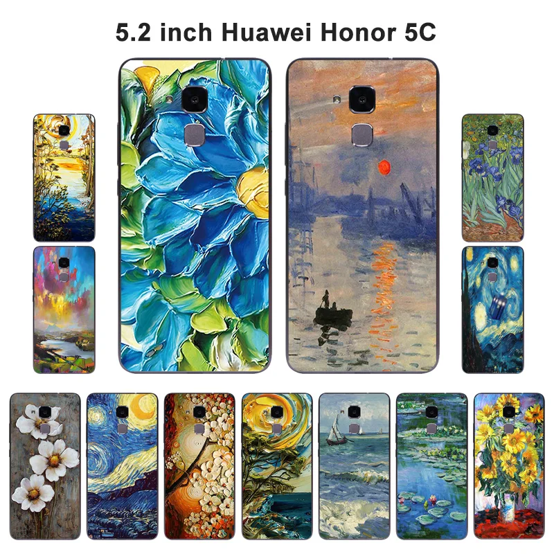 Чехлы для Huawei Honor 5C /Honor 7 Lite мягкий силиконовый чехол накладка с масляной росписью