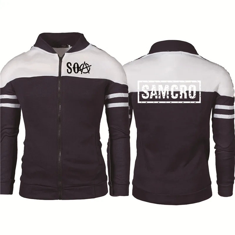 

Men's jackets SOA Sons of anarchy the child new Fashion SAMCRO Men's pullover high quality Cotton Zipper Casual Sweatshirt