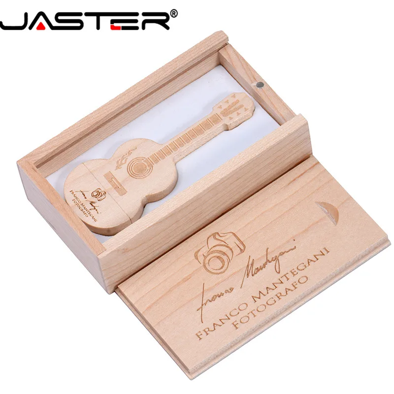 Деревянный флеш накопитель JASTER в форме гитары 4 ГБ 16 32 64 ГБ|USB флэш-накопители| |