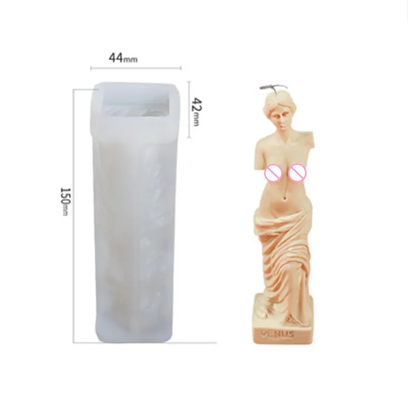 

Art Body Candle Mold Female Candle Silicone Mold Fragrance Human Shaped Venus Goddess Candle Making Wax Plaster Mould Handmade