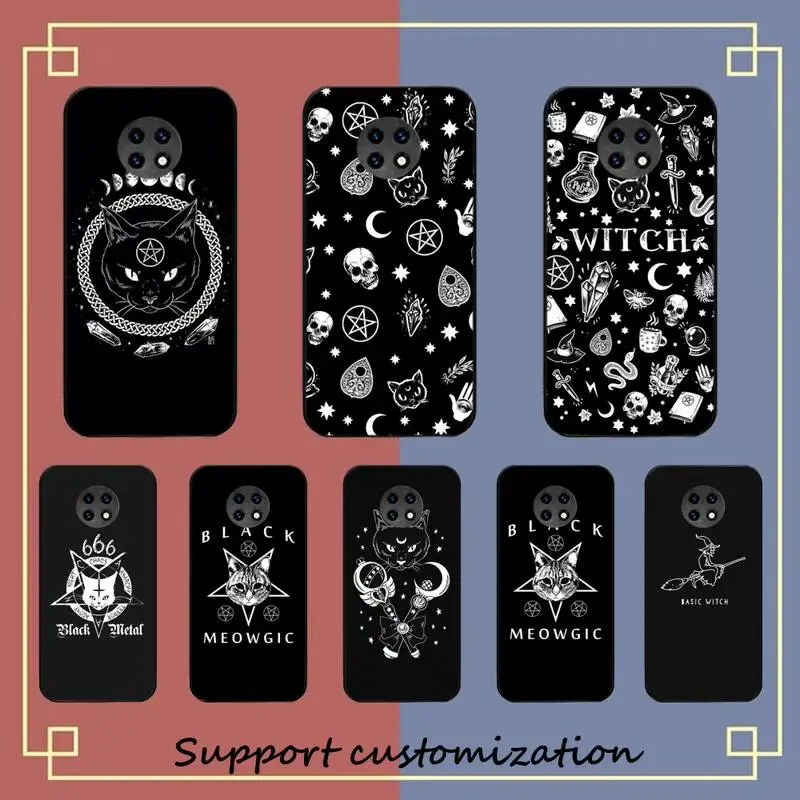 

Witches cat moon Tarot Mystery totem Phone Case For Xiaomi Redmi Note8A 7 5 Note8pro 8T 9Pro TPU Coque for note6pro