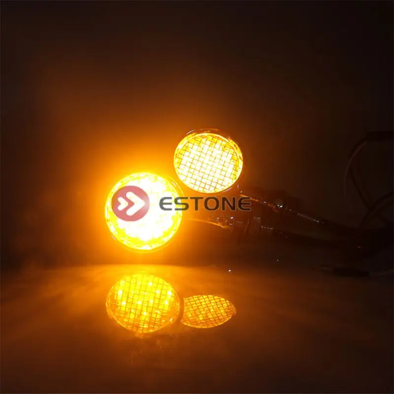 

Retro Grid Motorcycle LED Turn Signals Brake Running Tail Light