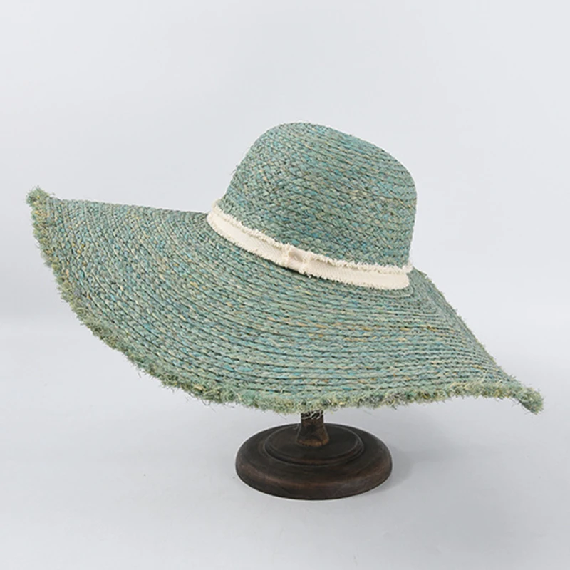 Новинка популярные женские пляжные шляпы с широкими полями Женская разноцветная
