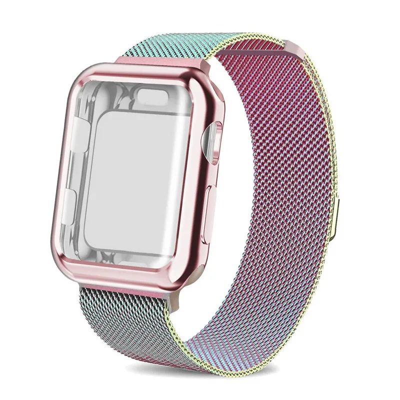 Чехол + ремешок для часов apple watch 4 полоса 40 мм 44 (наручных iwatch 5) Watch 1/2/3 42 38 Миланская
