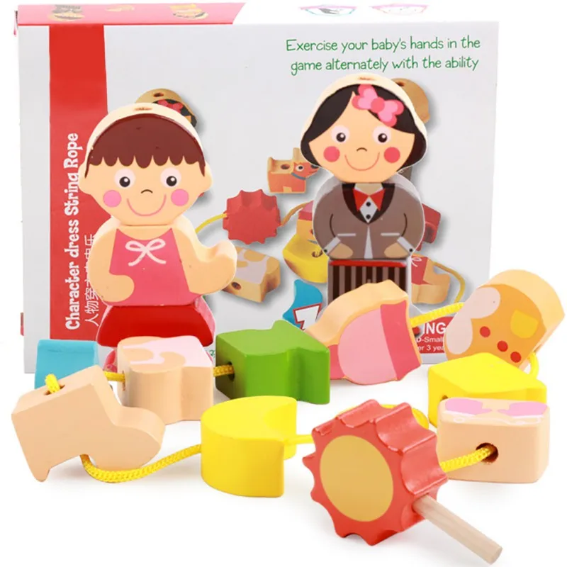 Новые детские деревянные палочки для укладки пазлов строительные струнные блоки