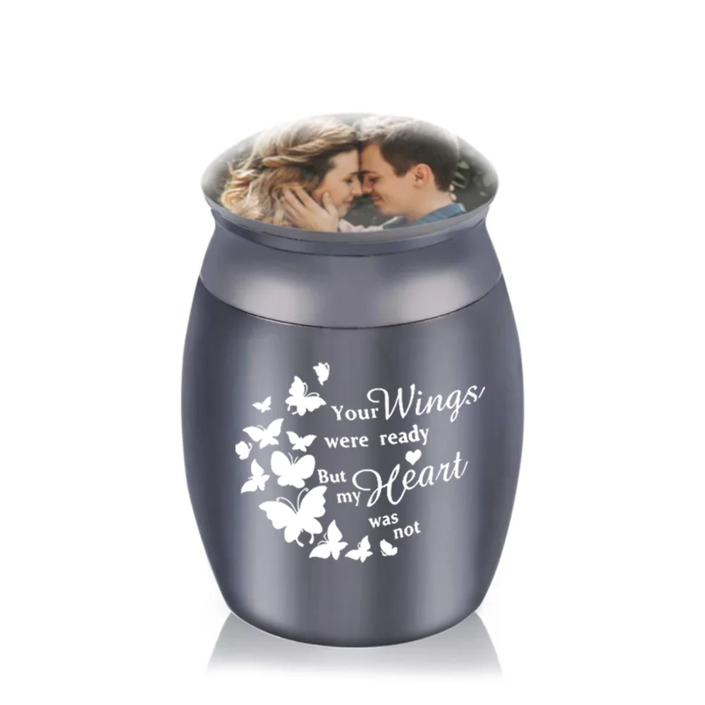 

Урна для кремации-это банка для кремации из алюминиевого сплава для памяти кошек и собак-ваши крылья были готовы, но мое сердце не было