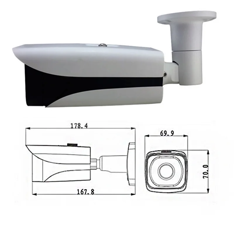 Цилиндрическая IP-камера видеонаблюдения SMTSEC 2 МП 1080P Sony Starvis Sensor IMX385 + Hi3516D |