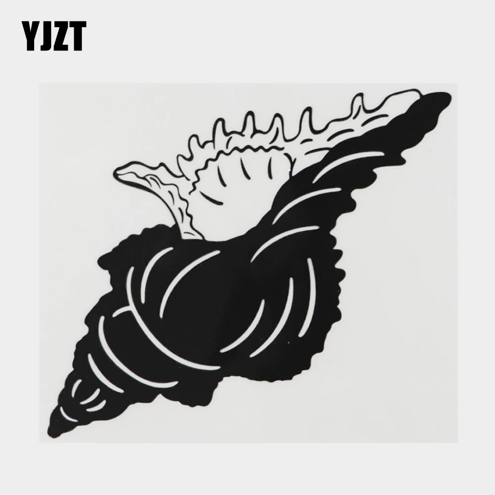 

YJZT 15,3 см × 12,1 см, Виниловая наклейка с рисунком песчаного пляжа и раковины, модель 18A-0521