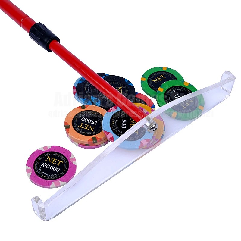 70 см Poker Chips Rake Collecter Fichas Raker аксессуары для казино борона из нержавеющей стали|poker