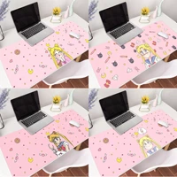 pink anime moon pattern kawaii girly new printed gaming mouse pad locking edge non slip mouse pad size for 300x600mm 40x90cm