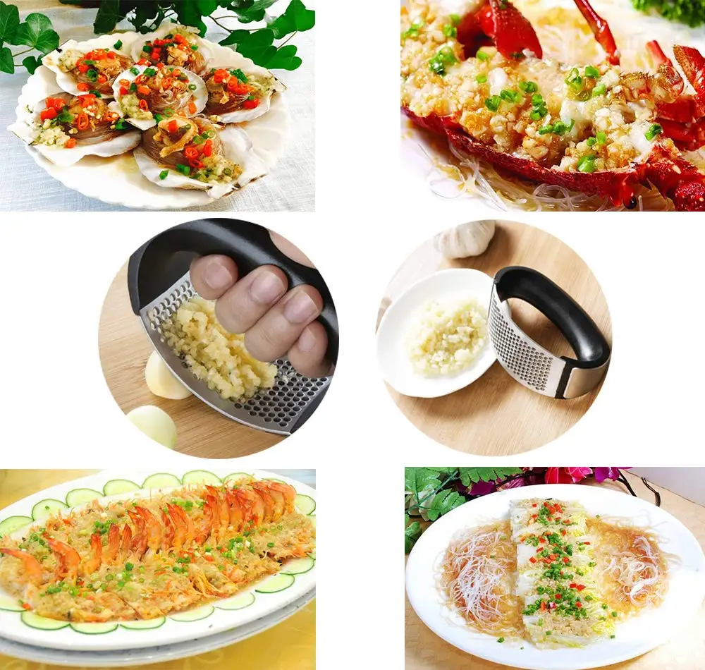 

1pcs Stainless Steel Garlic Presses Manual Garlic Mincer Chopping Garlic Tools Curve Fruit Vegetable Tools home Kitchen Gadgets