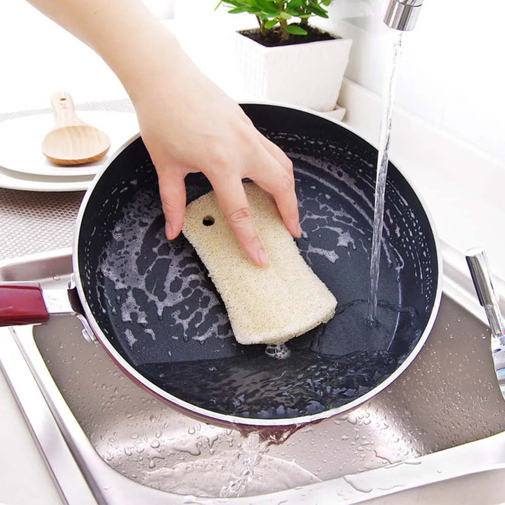 Натуральная щетка для мытья посуды Loofah кухонная губка мягкие кухонные