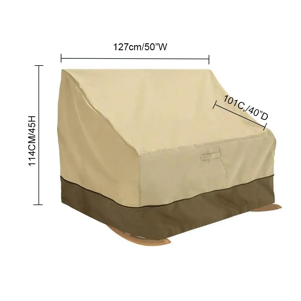 

Double Rocking Chair Cover High-grade 420D Dust-proof Garden Furniture Stool Waterproof Cover