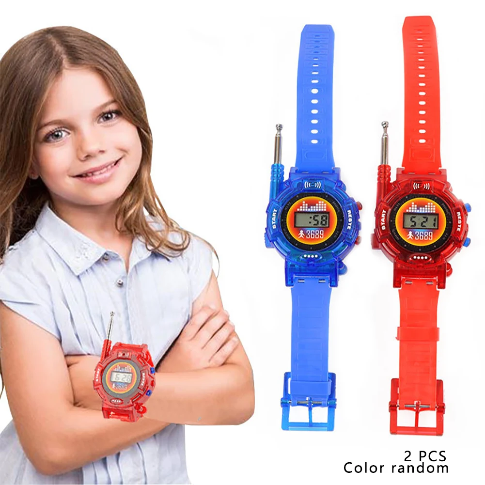 2 шт Случайные цвета детские наружные интерактивные наручные часы Интерком
