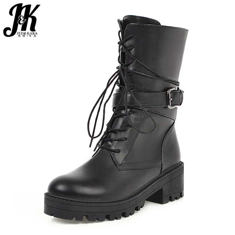 JK/мотоботы женские ботильоны на высоком каблуке в армейском стиле женская обувь