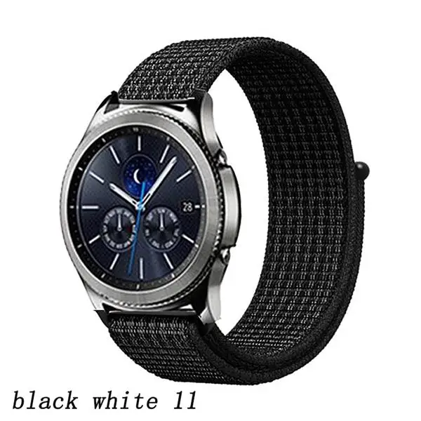 black white 11 Gear s3 Frontier ремешок для samsung Galaxy watch 46 мм активный 2 42 мм amazfit ремешок Bip 20 мм 22 мм ремешок для часов huawei watch gt ремешок - Цвет ремешка: black white 11
