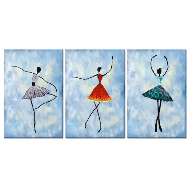 Абстрактный плакат с принтом балерины девочки настенная Картина на холсте