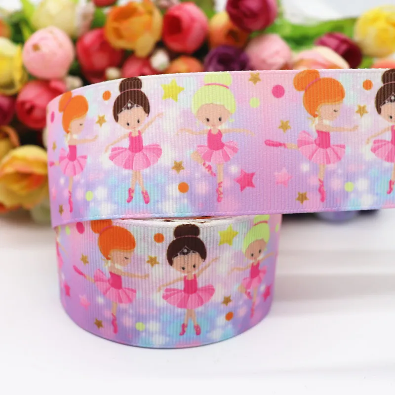 10 ярдов 1 5 'ར мм девушки печатных Grosgrain ленты для волос луки DIY ручной работы