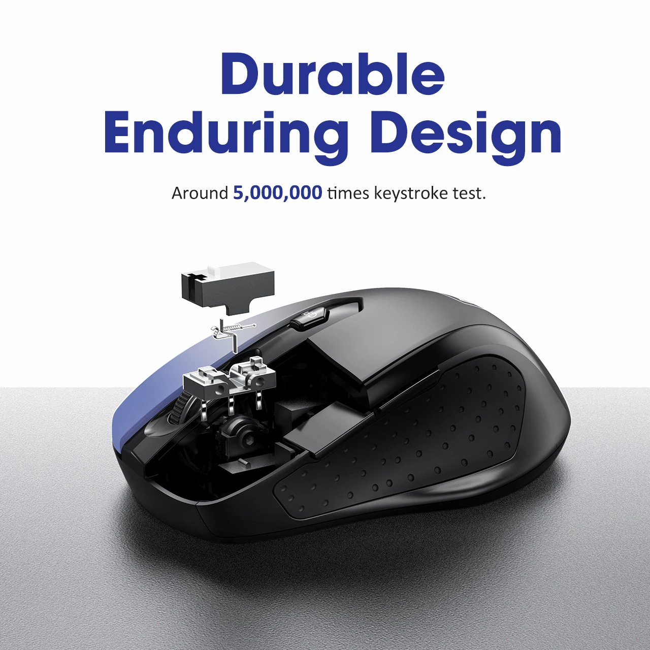 

VicTsing MM057 2400 DPI USB 2.4GHz Wireless Mouse 6 Buttons Finger Rest Ergonomics Optical Computer for Mice Notebook PC Macbook