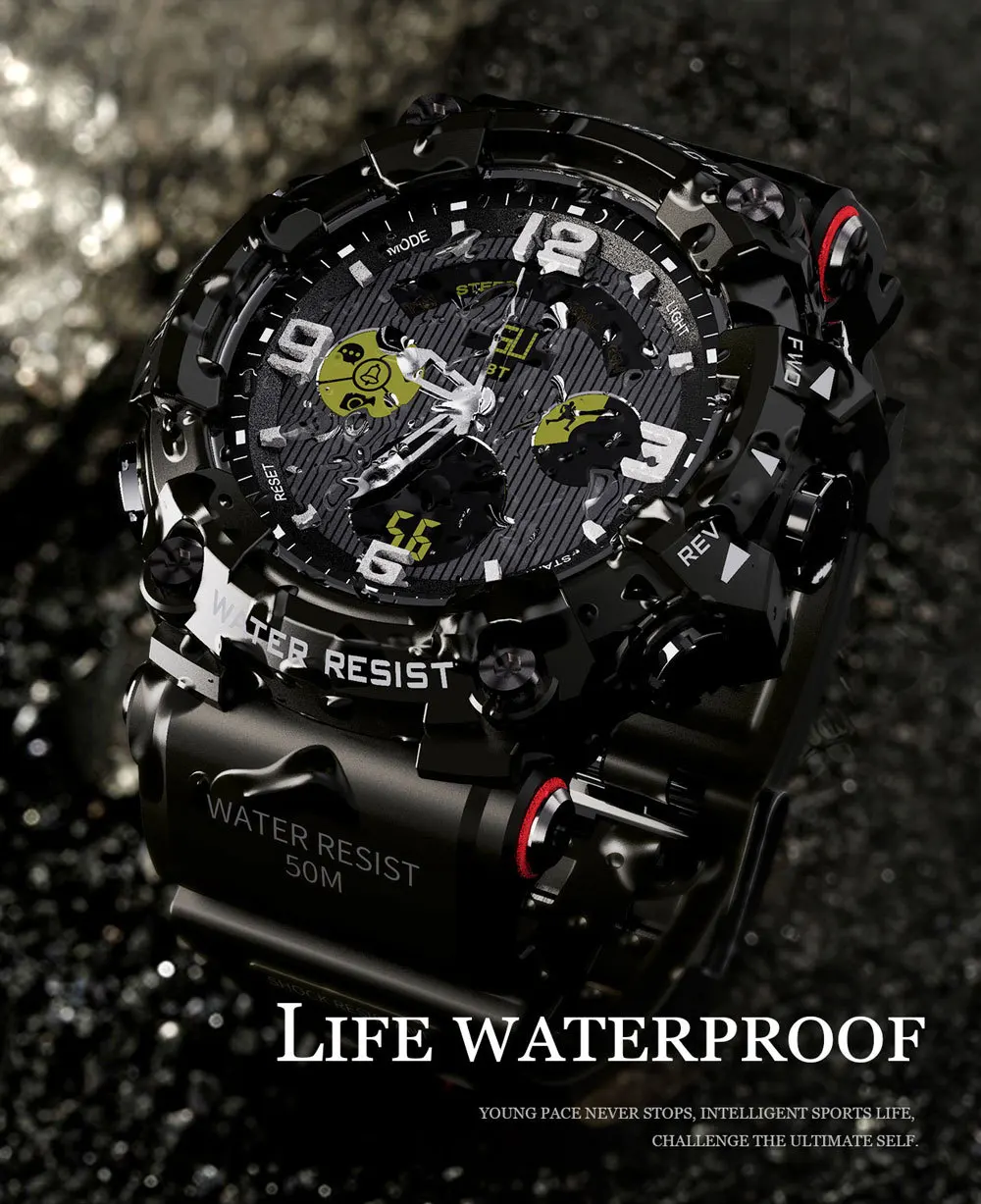 New Men's Quartz Outdoor Sports Watch Support Mobile Phone Bluetooth Pedometer Christmas Gift Birthday Gift
