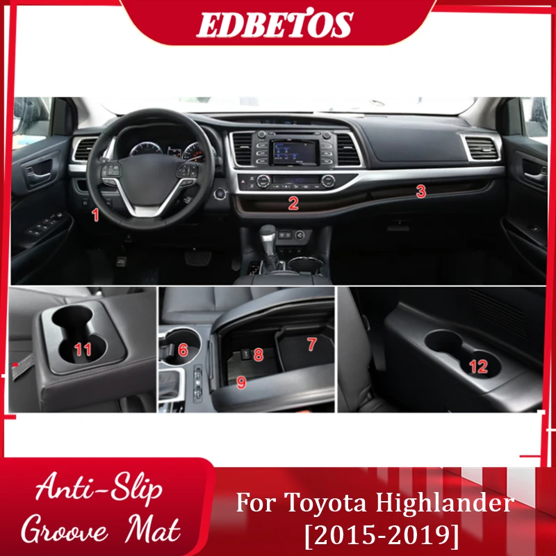 Подставка для стакана Toyota Highlander XU50 аксессуары 2015-2019 противоскользящие вставки