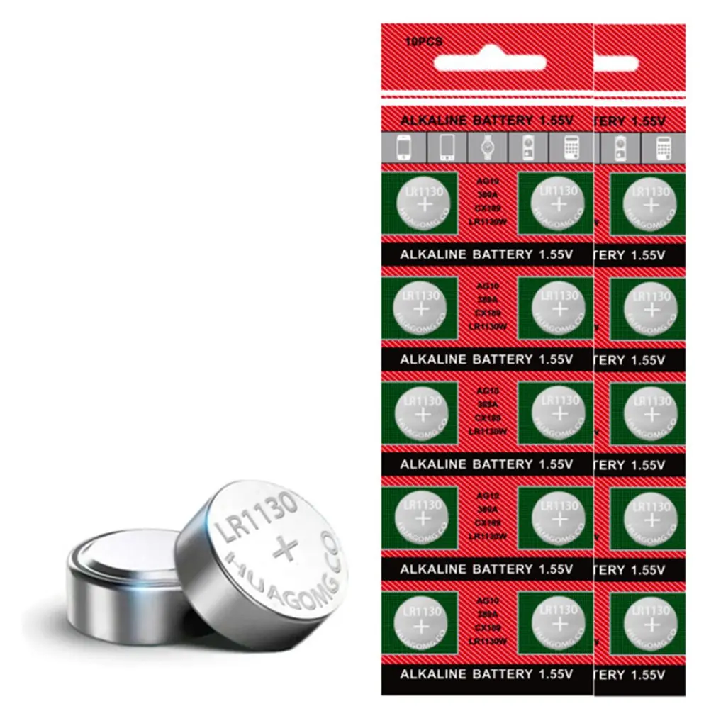 

20 pcs 1.5V AG10 LR1130 Alkaline AG10 389 LR54 SR54 SR1130W 189 LR1130 Button Coin Cell Battery Batteries LR 1130