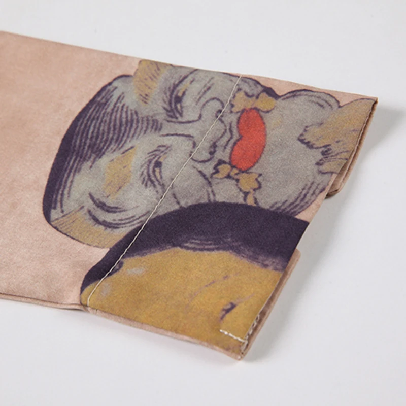 

SISPELL Print Hit Color Dresses For Femlae V Neck Lace Up Bowknot Long Sleeve Loose Women's Dress Streetwear Tide Fashion 2021