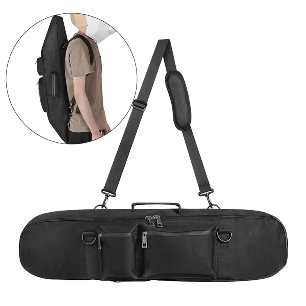 

27inch Black Waterproof Skateboard Bag Longboard Case Backpack Hand Storage Pack 40DC18