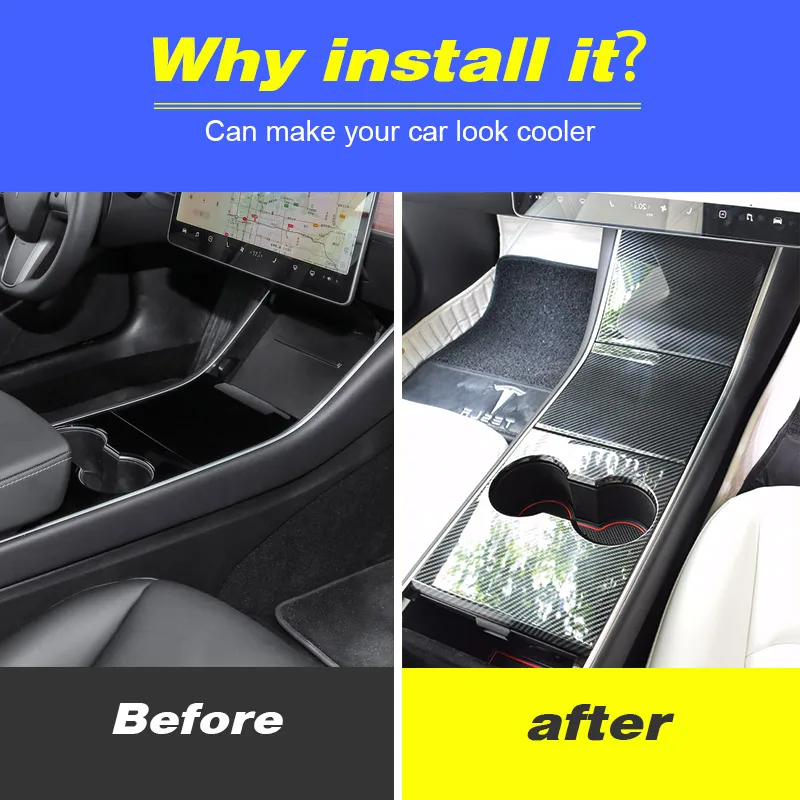 Hivotd для Tesla модель 3 2018 2019 аксессуары центральной консоли чашка воды панель крышка