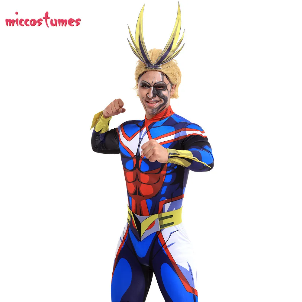 Toshinori Yagi Косплей Boku No Hero Academy Midoriya All Might костюм комбинезон с 3D принтом Боди Косплей Костюм