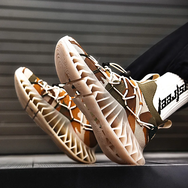 

New Blade Cushioning Platform Running Shoes Men Mens Trainers Zapatillas Hombre Mesh Sports Shoes for Male Breathable Size 46